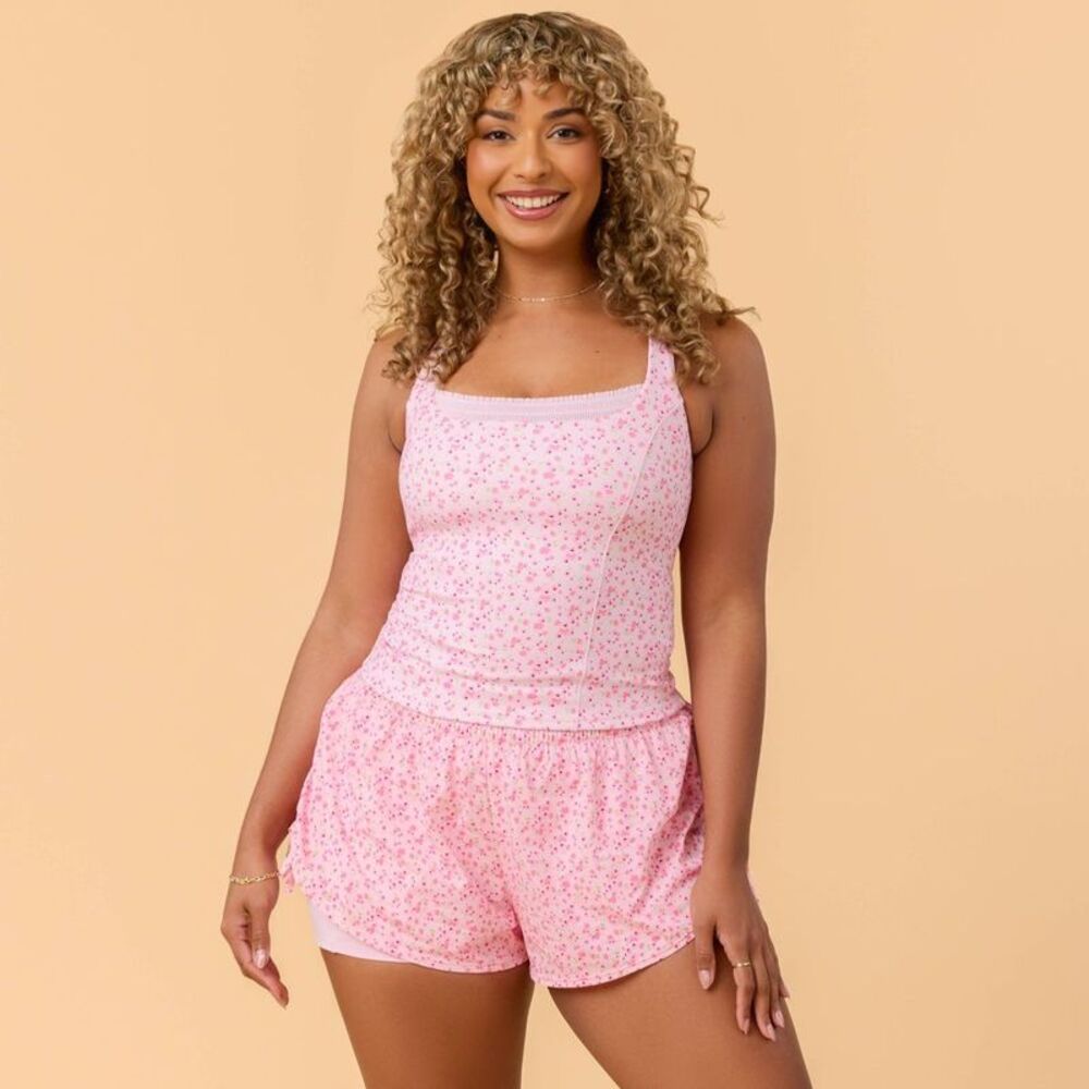 Blogilates -  Women's Mommy & Me Princess Tank Top -  Pink Floral